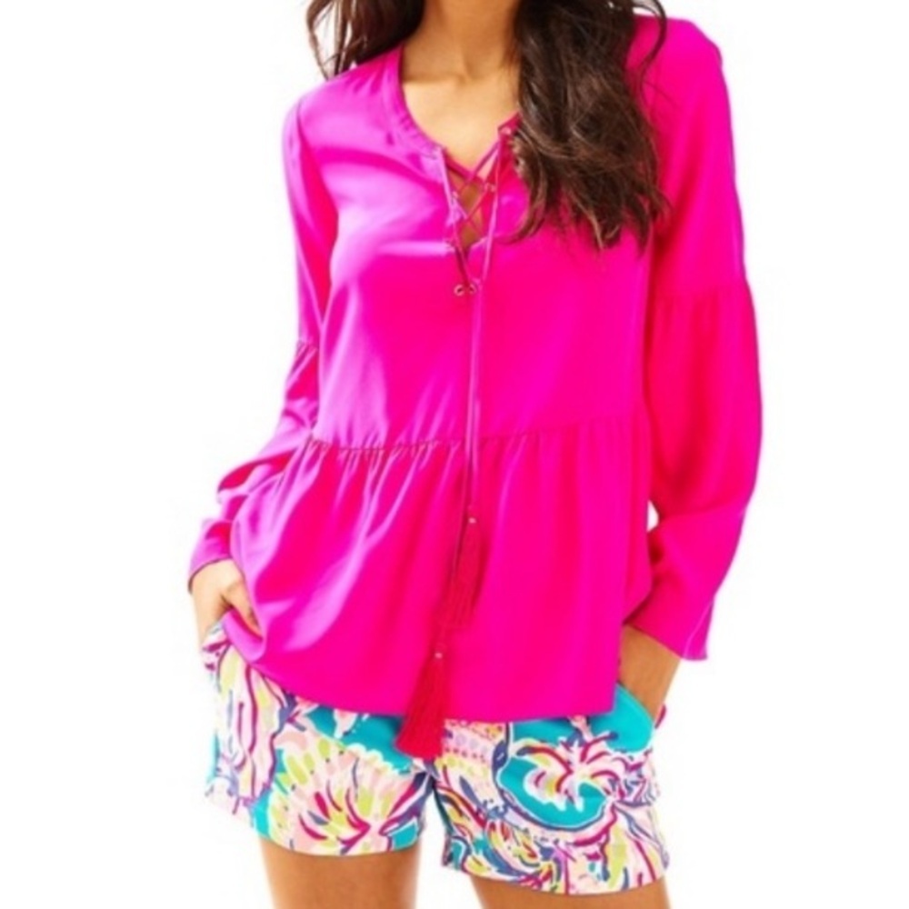 Lilly Pulitzer Milan Silk Blouse